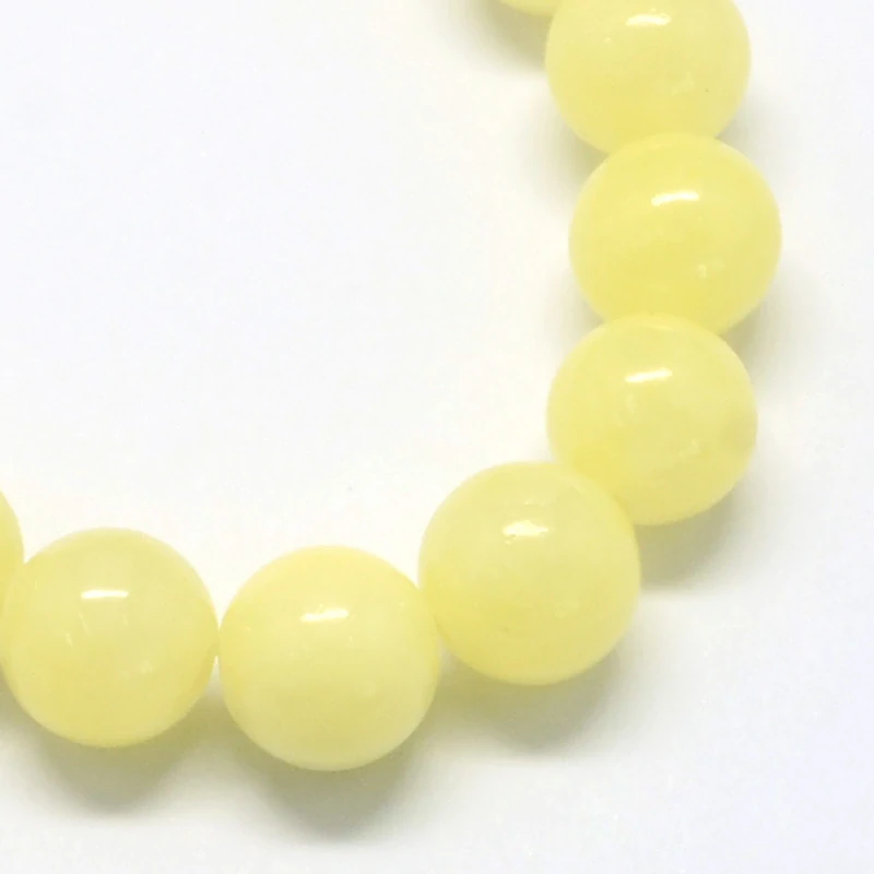 Jadeit žlutý, 4-4,5 mm, šňůra 38 cm (cca 92 korálků)