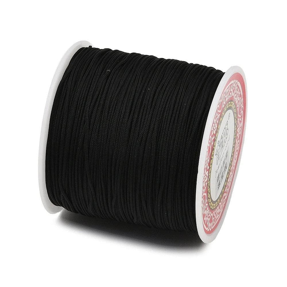 Polyesterová šňůrka černá, 0,8 mm, návin cca 100 m