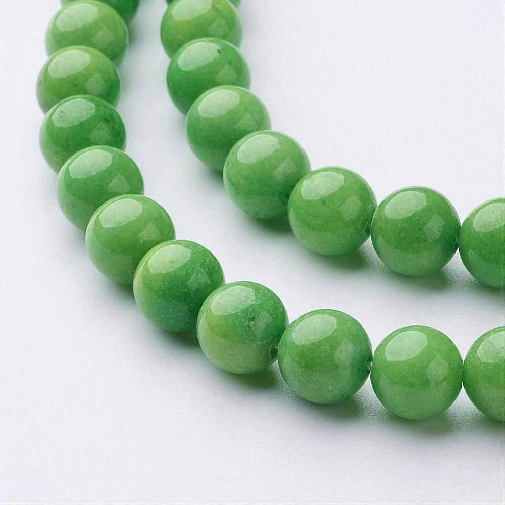 Jadeit světle zelený, 8 mm, balení 5 korálků