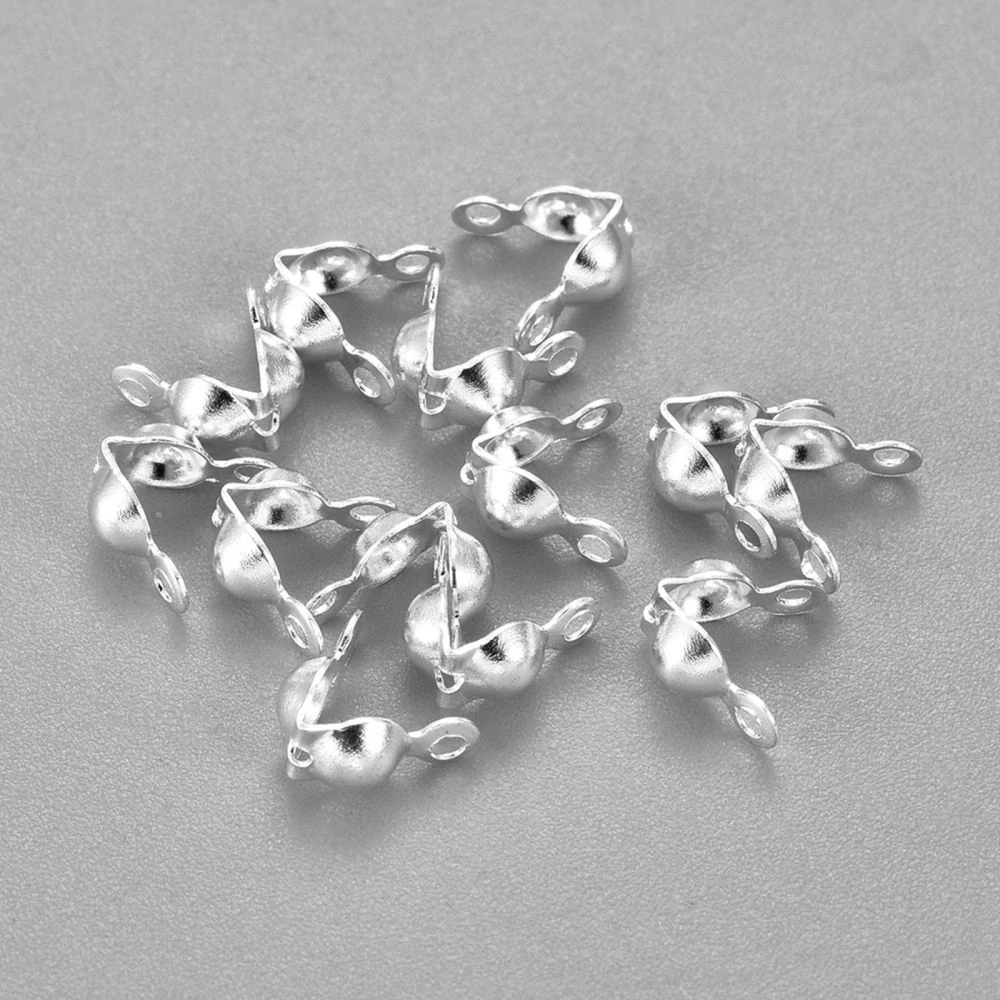 Kalota světlá stříbrná - ocel, 7.5x4x3.5 mm, balení 5 ks