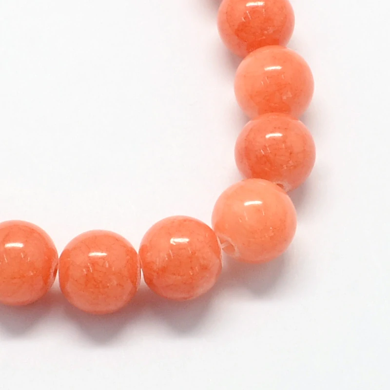 Jadeit lososový, 4-4,5 mm, šňůra 38 cm (cca 92 korálků)