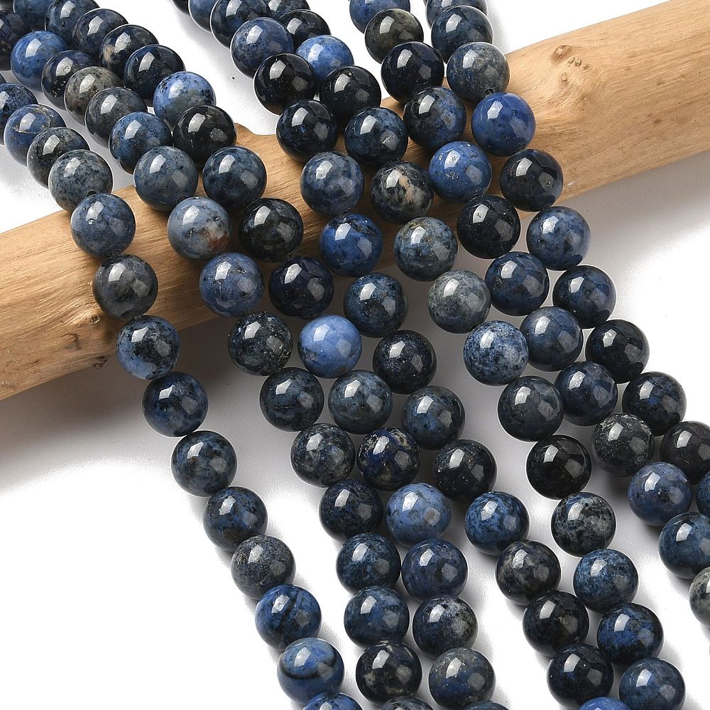 Dumortierit, kvalita AA, 8 mm, balení 5 ks