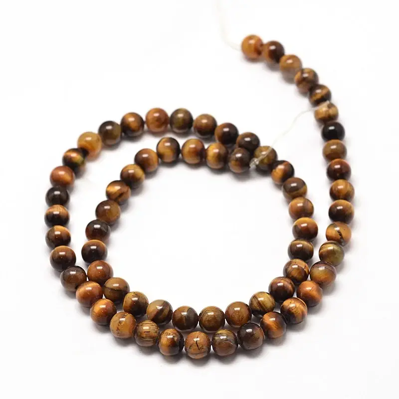 Tygří oko, 4,5-5 mm, šňůra 38 cm (cca 91 korálků)
