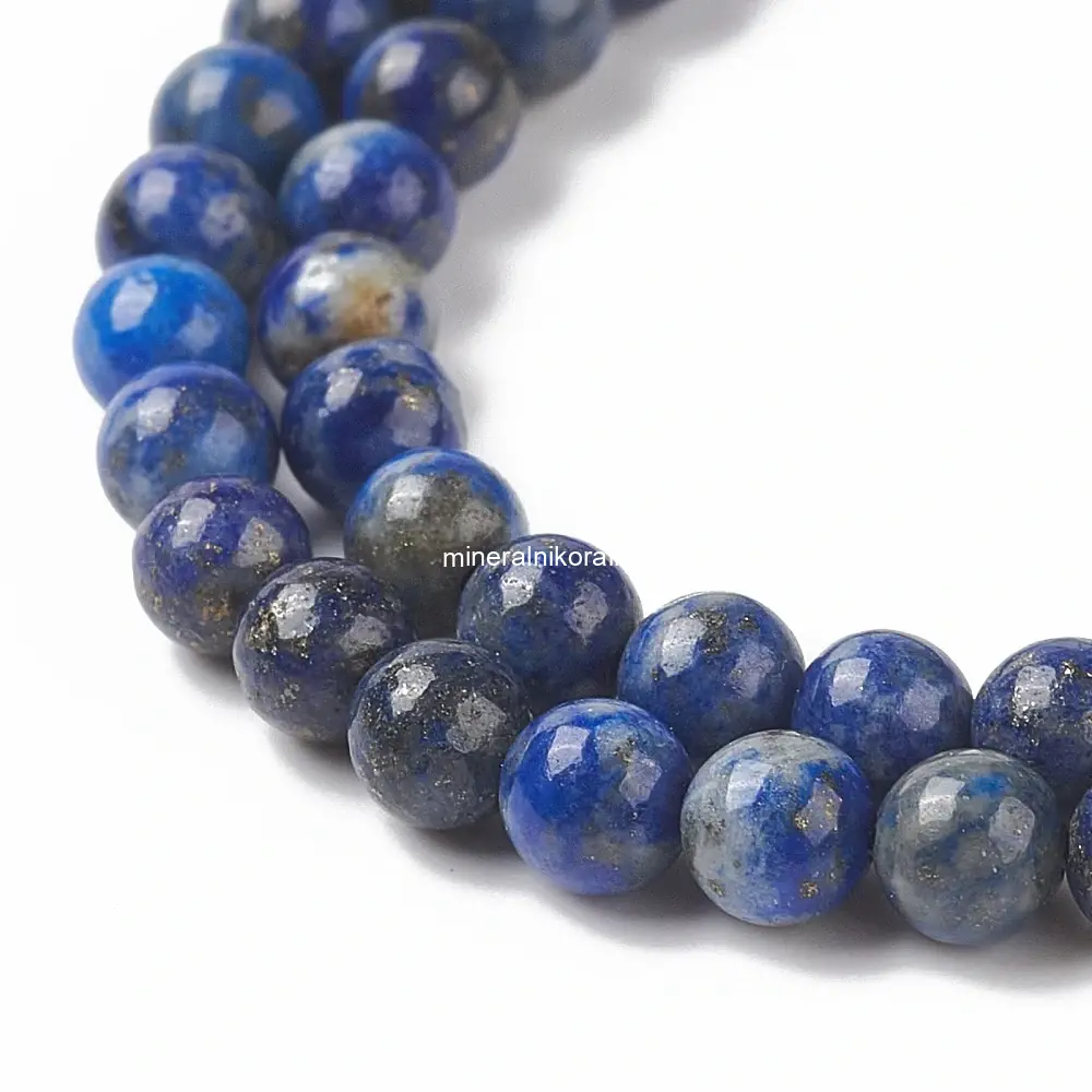 Lapis lazuli, kvalita B, 3,5-4 mm, balení 5 ks