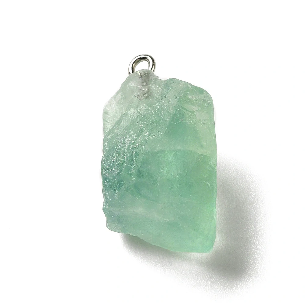 Fluorit zelený, surový přívěsek, ± 25x20x15 mm