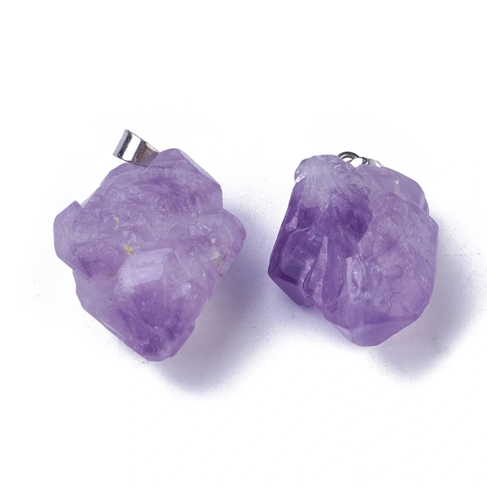 Přívěsek ametyst surový, cca 20x15x14 mm