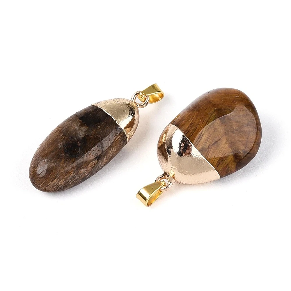 Přívěsek tygří oko, cca 25x16 mm