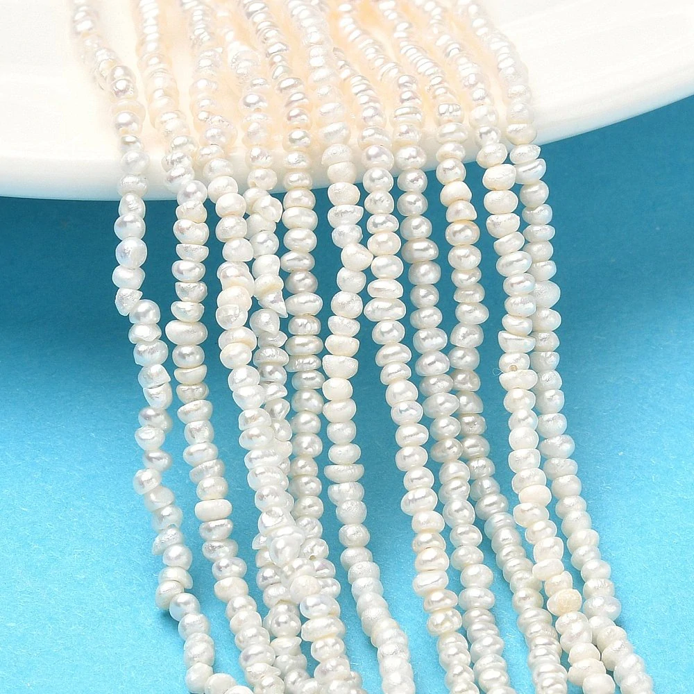Říční perly, kvalita B, 1,8-2,3 mm, šňůra 34 cm