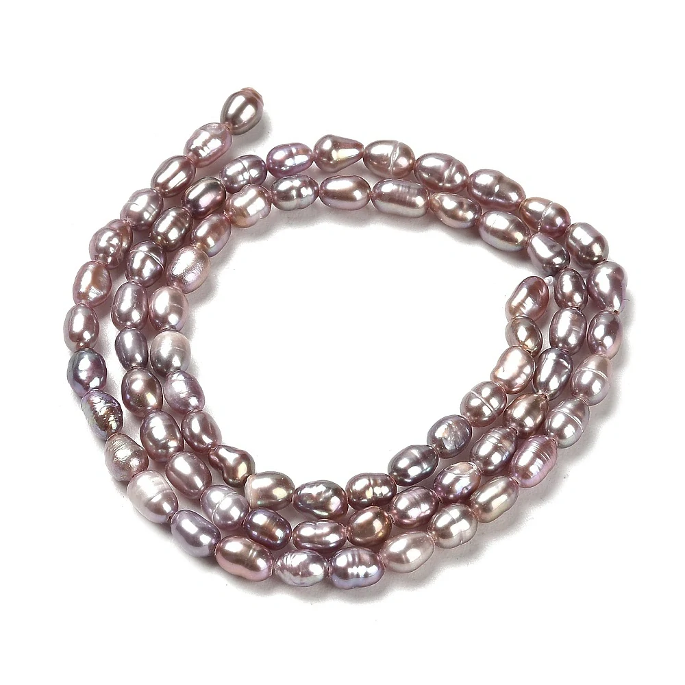 Říční perly, kvalita AAA, cca 5x3 mm, šňůra 35 cm
