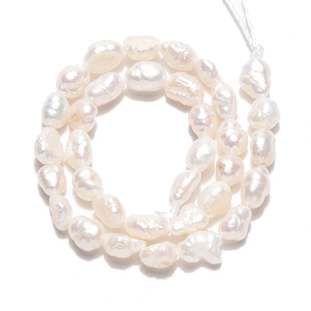 Barokní perly, 4-6 mm, půlšňůra 17 cm