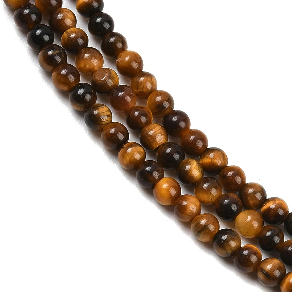 Tygří oko, kvalita A, 3-3,5 mm, šňůra 38 cm (cca 120 korálků)