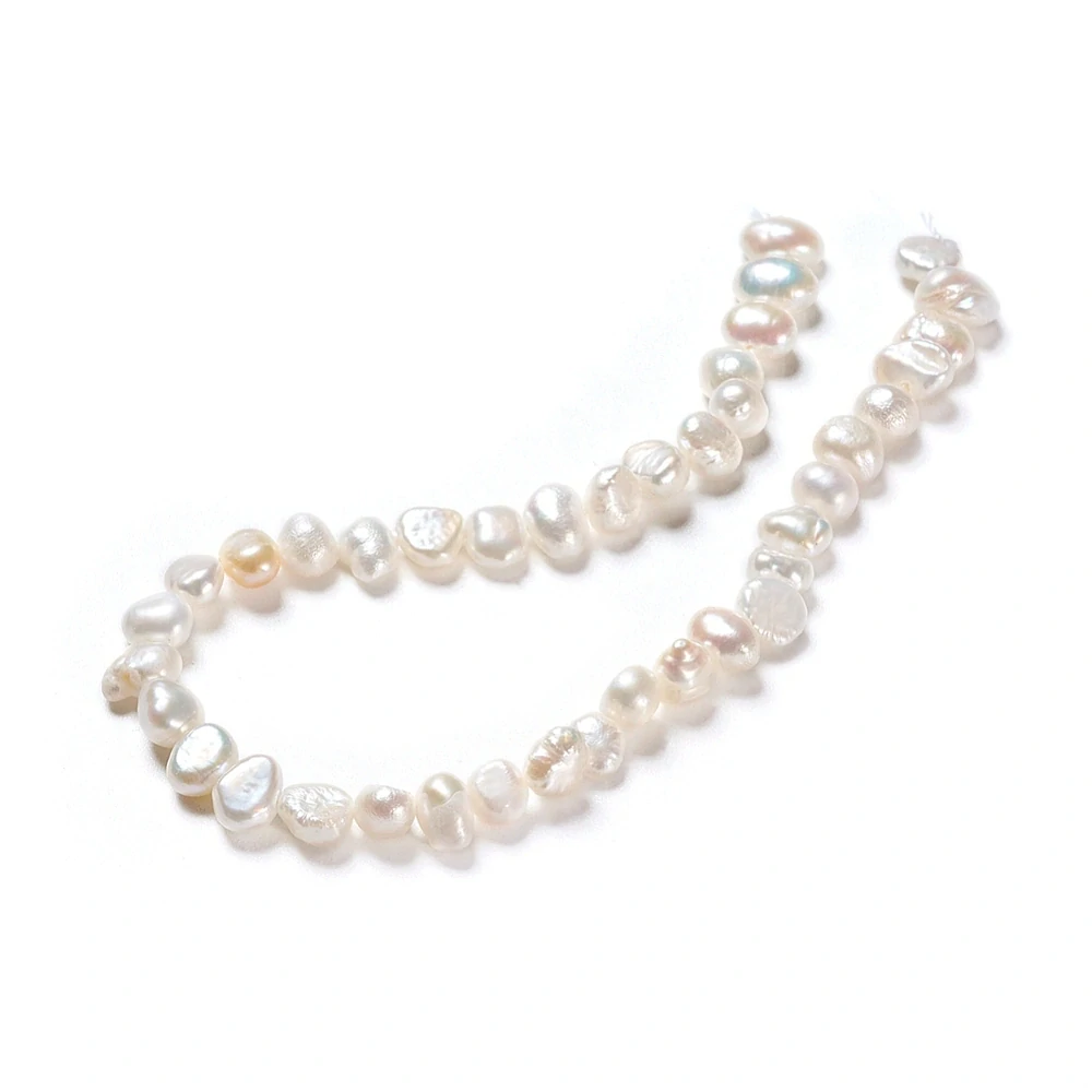 Říční perly, 4,5-6,5 mm, půlšňůra 18 cm