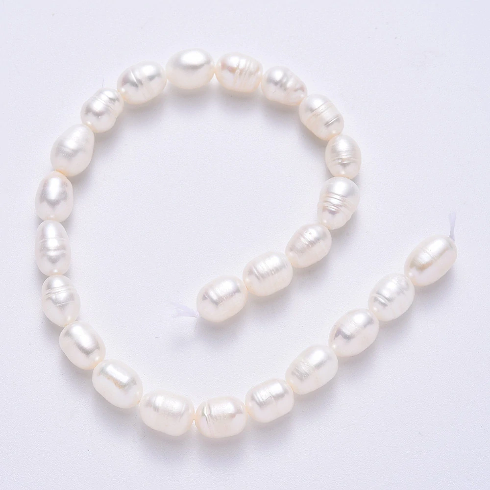 Říční perly, 6,5-7,5 mm, půlšňůra 17 cm
