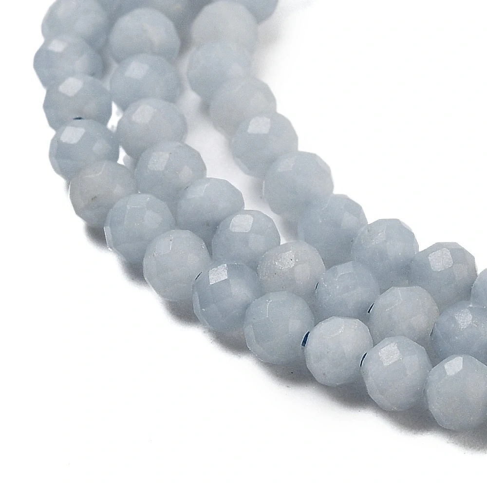 Angelit fasetovaný 3 mm, šňůra 38 cm