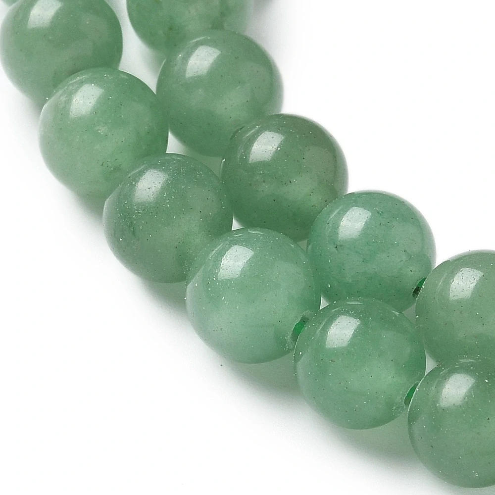 Avanturin zelený, 8-8,5 mm, šňůra 38 cm (cca 46 korálků)