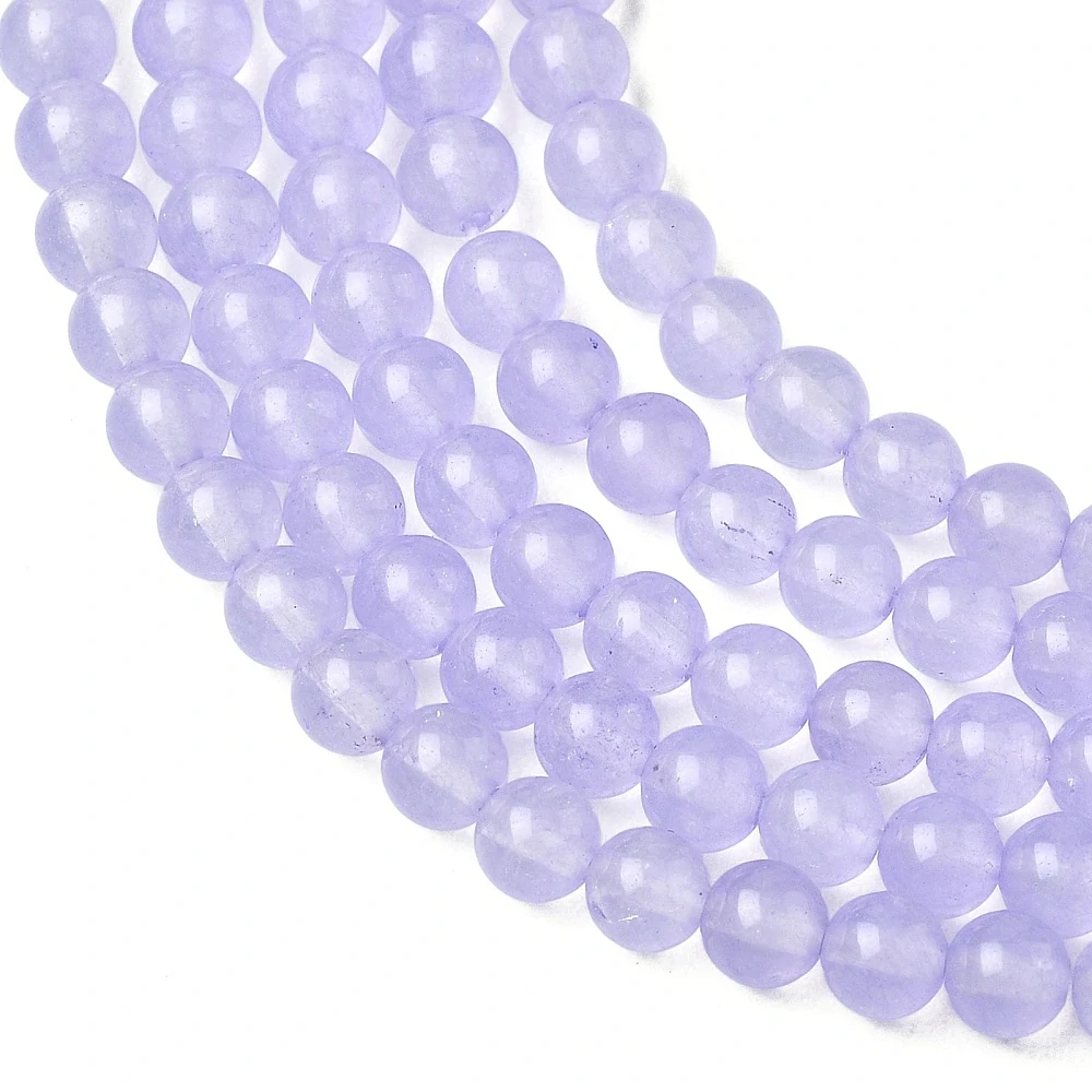 Jadeit světle fialový, 4-4,5 mm, šňůra 38 cm (cca 92 korálků)