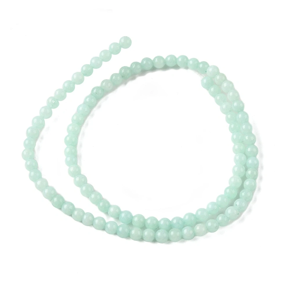 Jadeit světle zelený, 4-4,5 mm, šňůra 38 cm (cca 92 korálků)