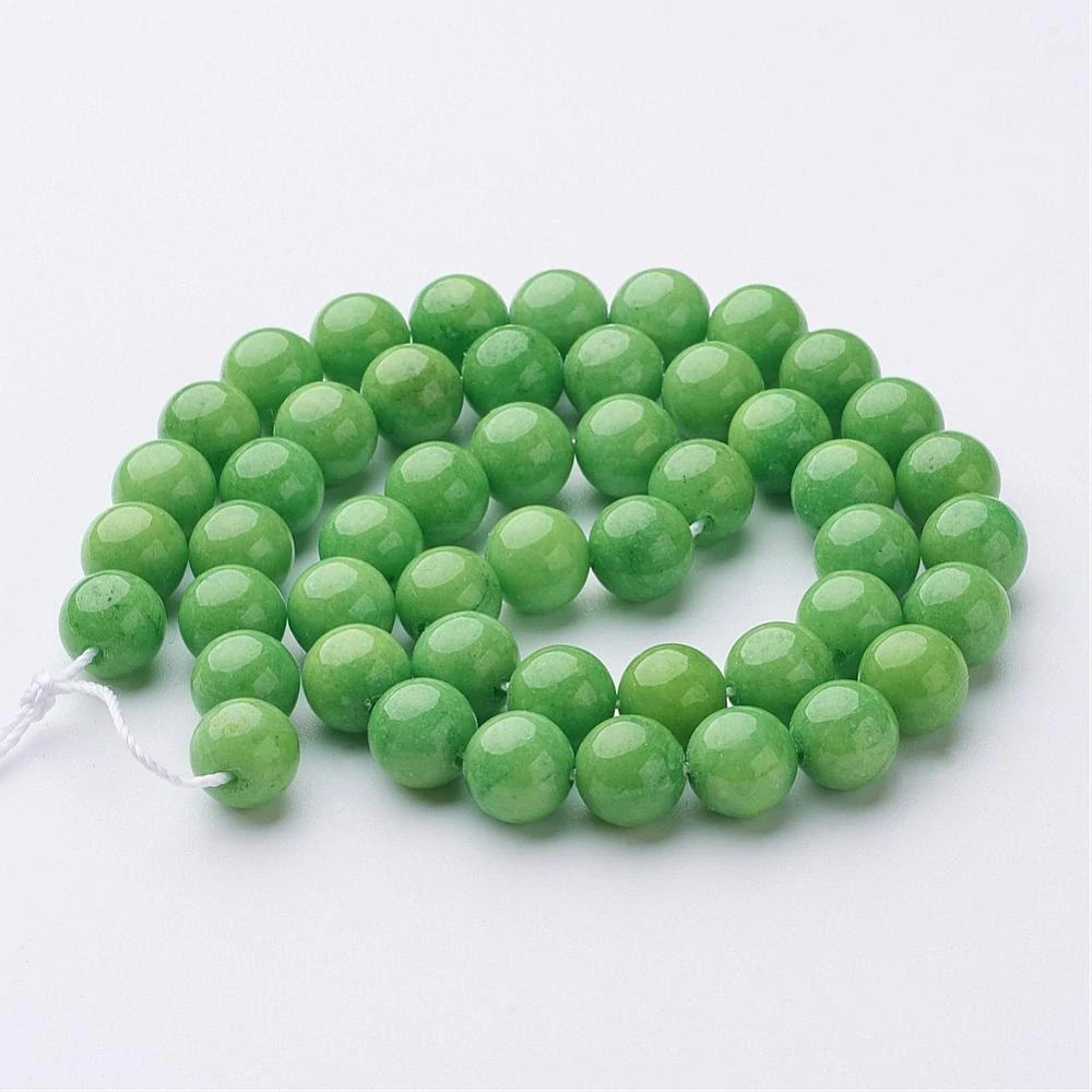 Jadeit světle zelený, 8 mm, balení 5 korálků
