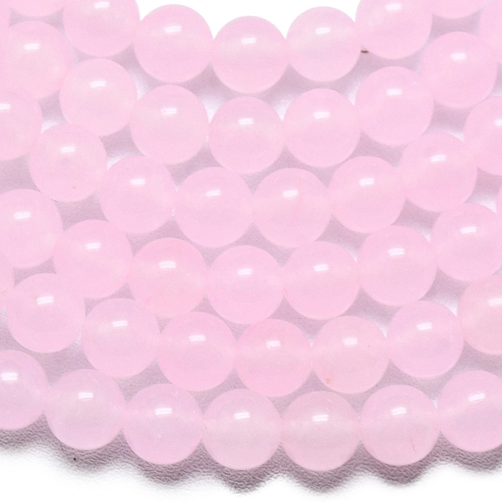 Jadeit světle růžový, 4-4,5 mm, šňůra 38 cm (cca 92 korálků)
