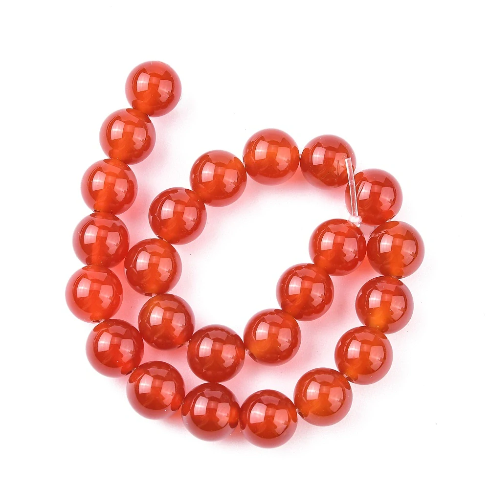Karneol, kvalita A, 6 mm, půlšňůra 19 cm (cca 30 korálků)