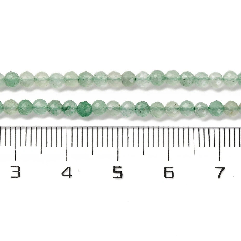 Avanturín zelený; 3-3,5 mm; šňůra 38 cm (cca 113 korálků)