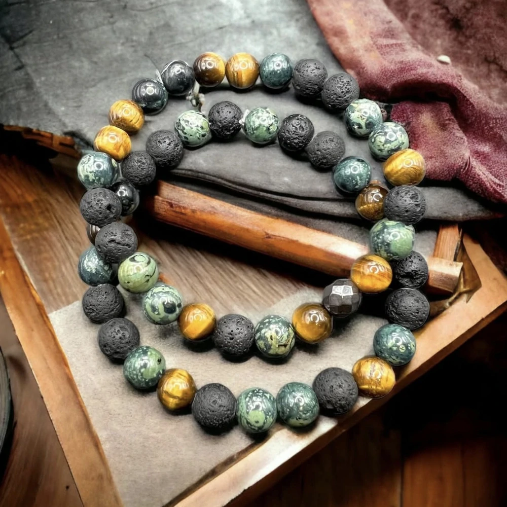 Jaspis kambaba 8 mm, balení 5 ks