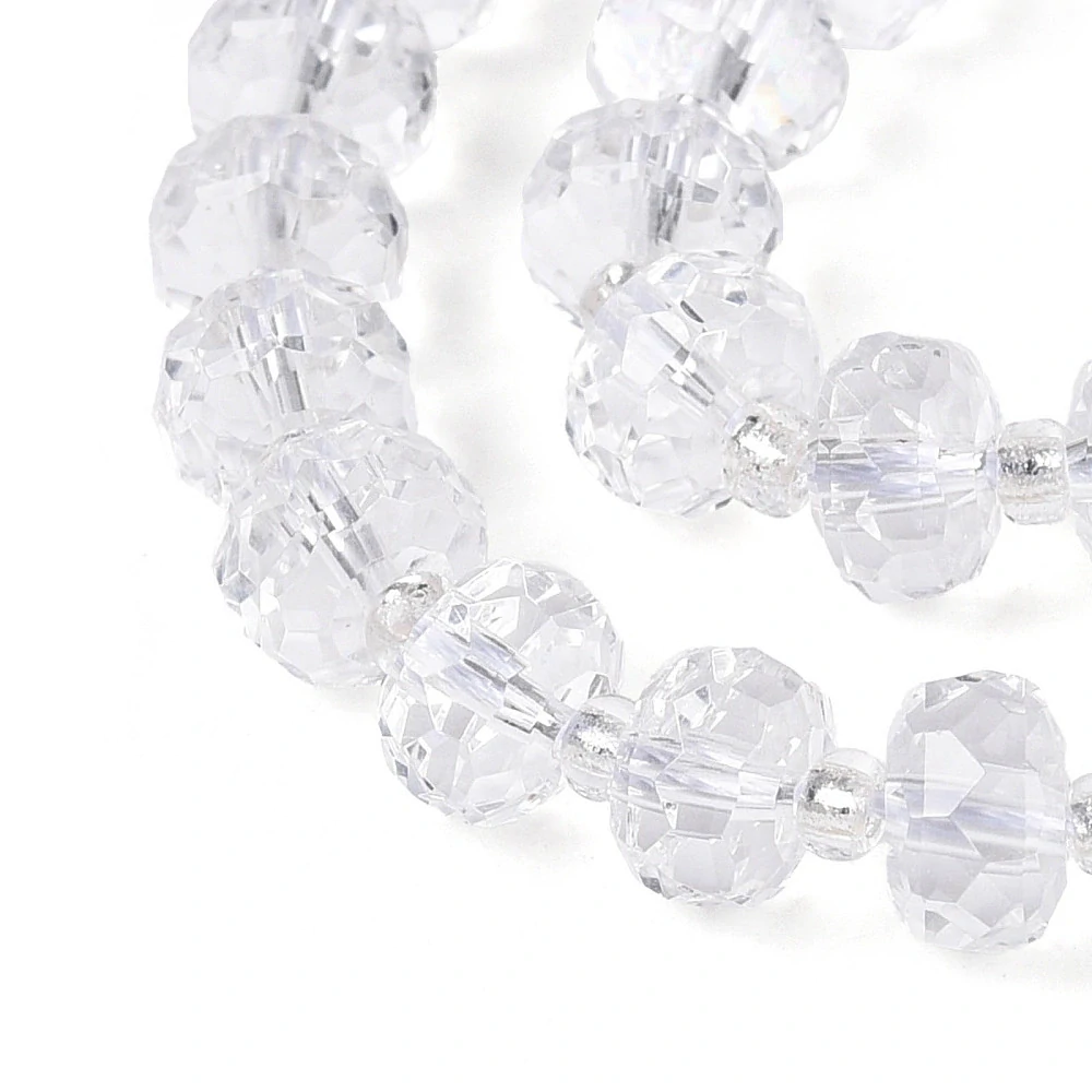 Rondelky - imitace křišťálu, 7~8.5x5~7mm, balení 5 ks