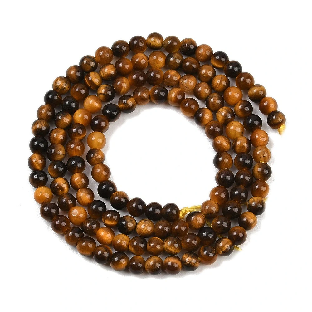 Tygří oko, kvalita A, 3-3,5 mm, šňůra 38 cm (cca 120 korálků)