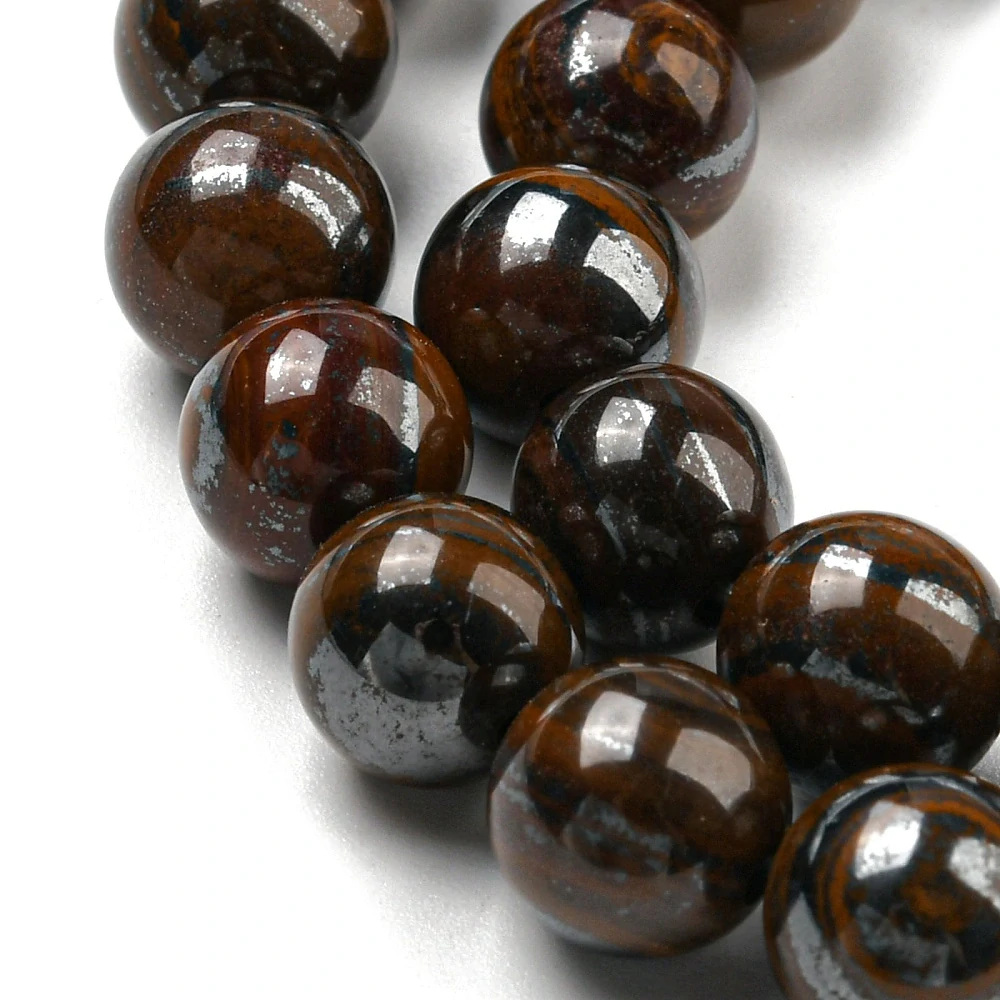 Tygří železo, 6-6,5 mm, šňůra 38 cm (cca 60 korálků)