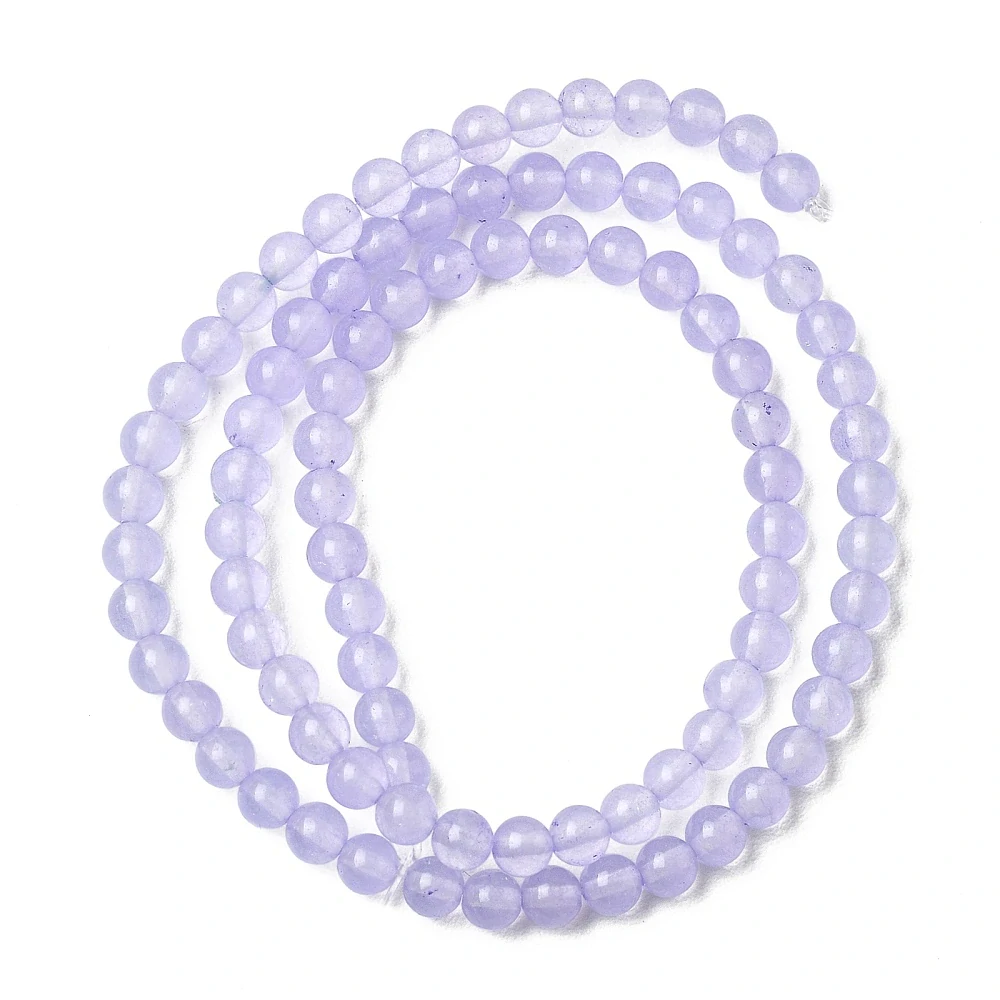 Jadeit světle fialový, 4-4,5 mm, šňůra 38 cm (cca 92 korálků)
