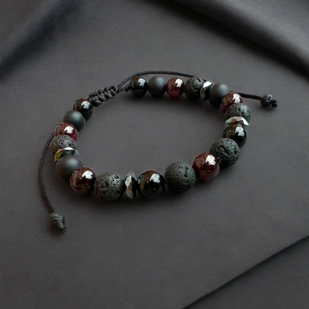 Granát tmavý, 6 mm, balení 5 ks