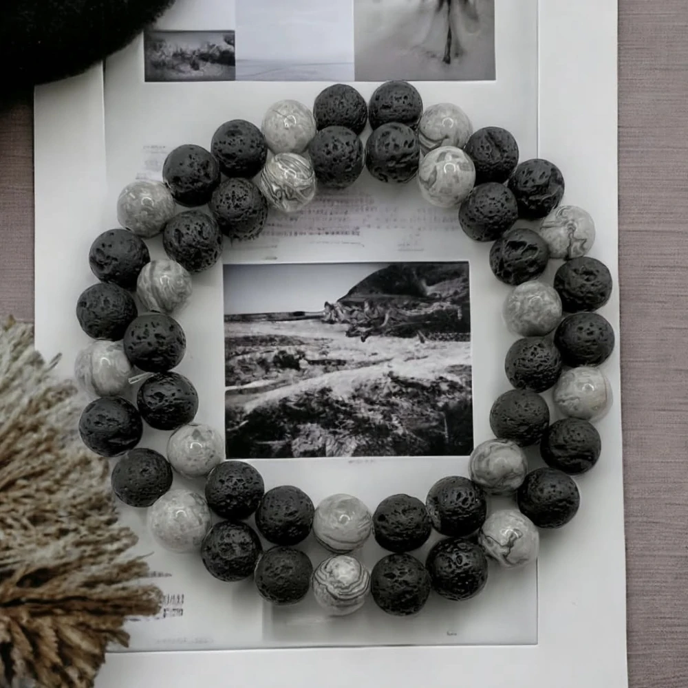 Jaspis krajinový 8 mm, balení 5 ks