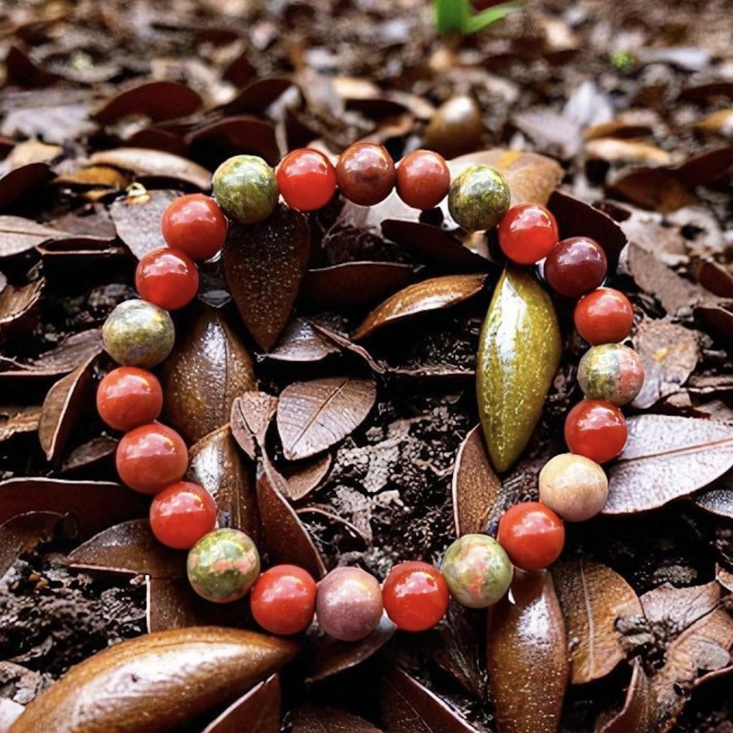 Karneol, 8 mm, balení 5 ks 