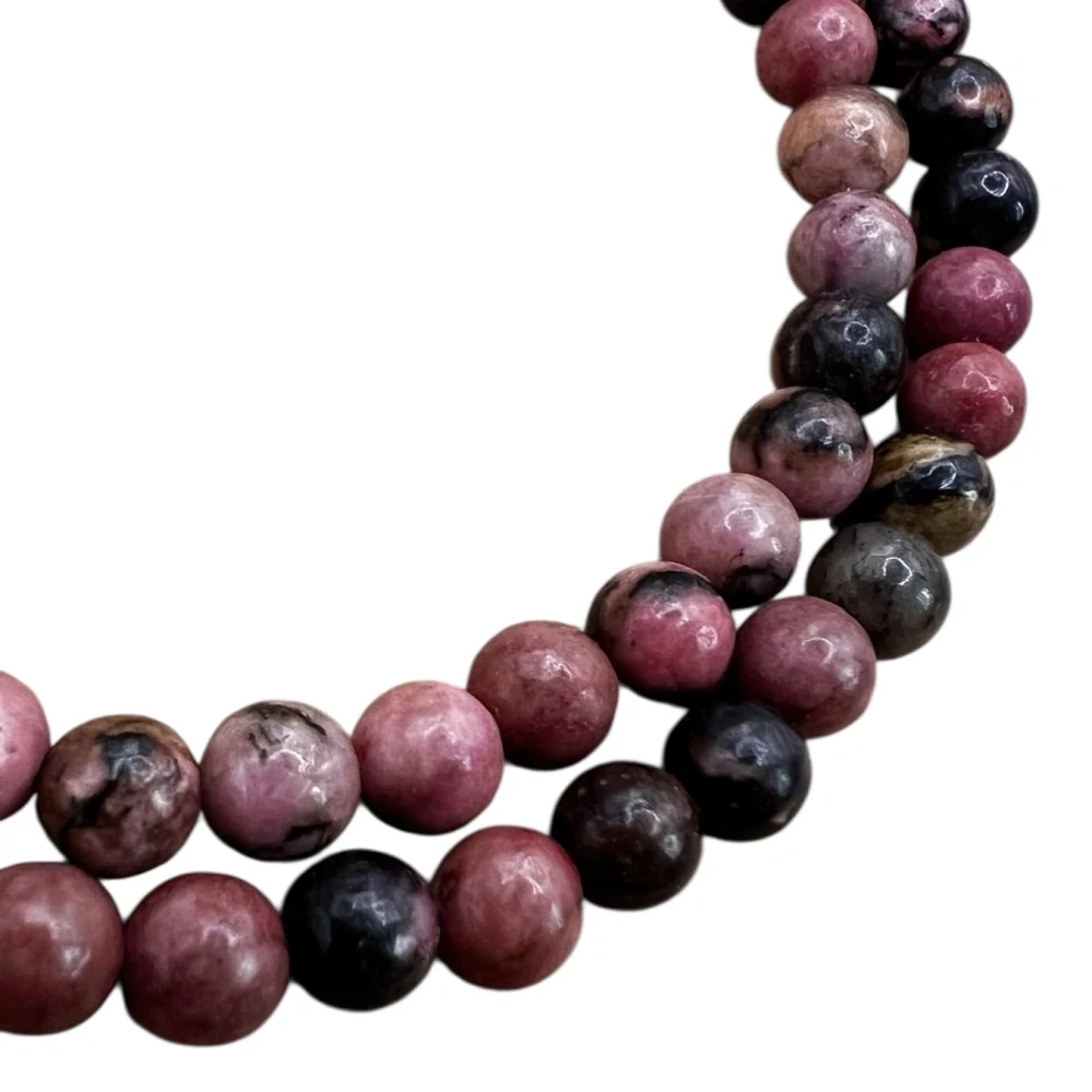 Rodonit; 4,5-5 mm; šňůra 38 cm (cca 85 korálků)