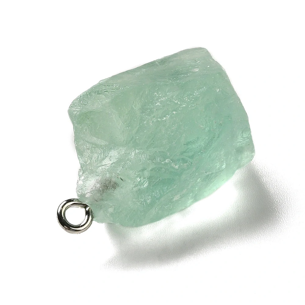 Fluorit zelený, surový přívěsek, ± 25x20x15 mm