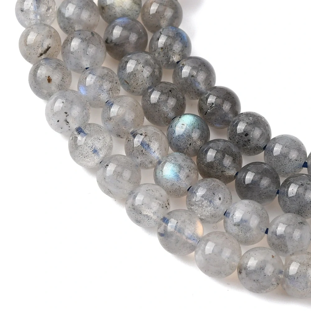 Labradorit, kvalita AA, 6 mm, půlšňůra 18 cm (cca 33 korálků)