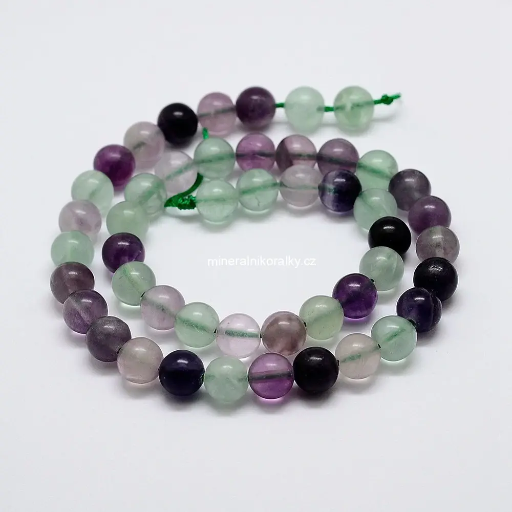 Fluorit 8 mm, balení 5 ks