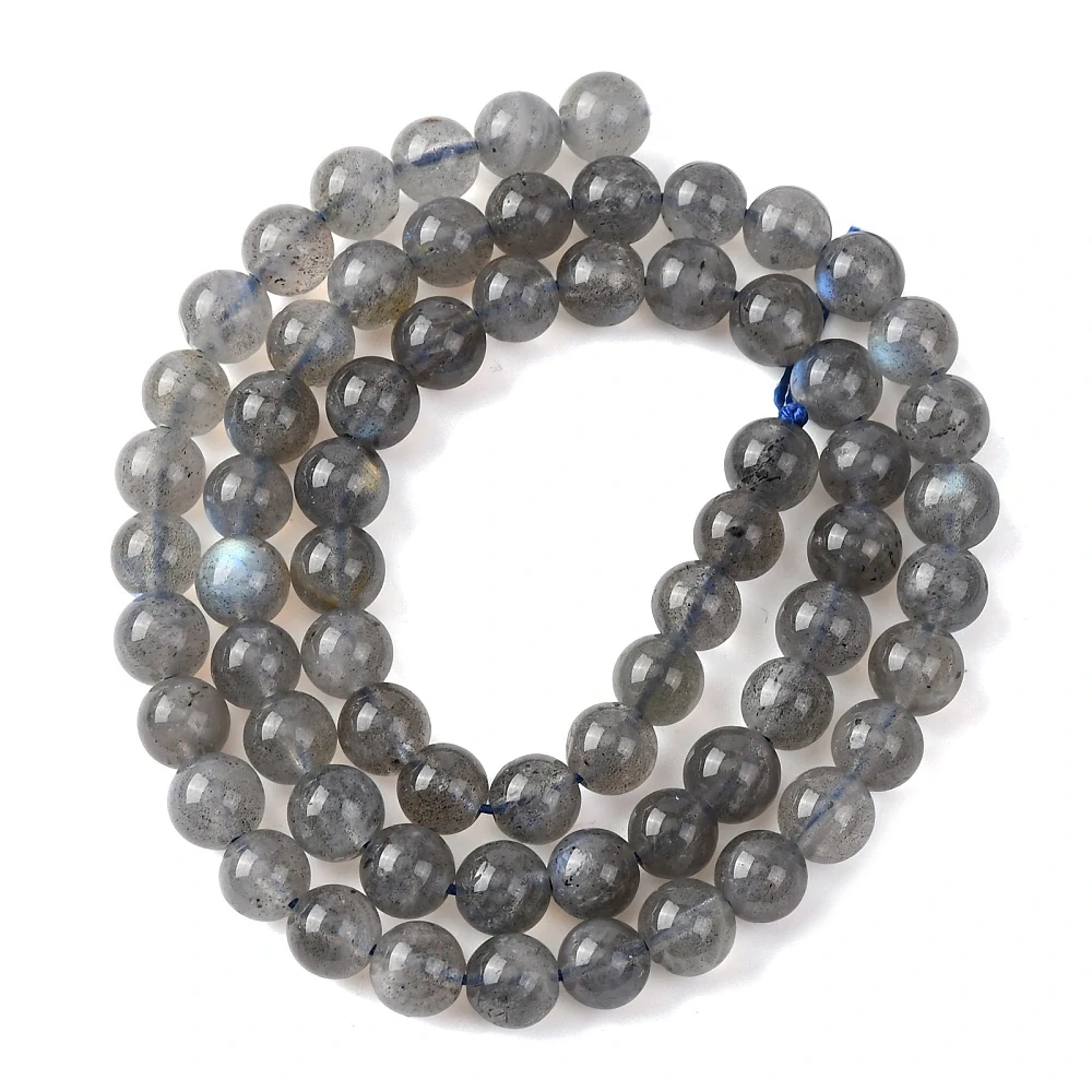 Labradorit, kvalita AA, 6 mm, půlšňůra 18 cm (cca 33 korálků)