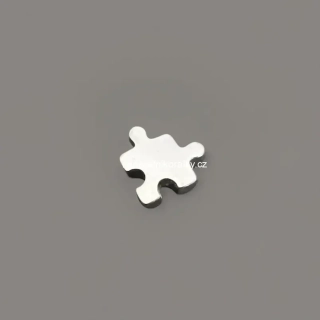 Ocelový korálek Puzzle, stříbrný, 10 mm