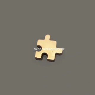 Ocelový korálek Puzzle, rose gold, 10 mm