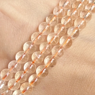 Citrín, 5,5-6 mm, půlšňůra 19 cm (cca 33 korálků)