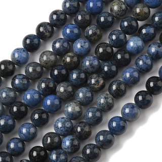 Dumortierit, kvalita A, 6-6,5 mm, šňůra 38 cm (cca 58 cm)