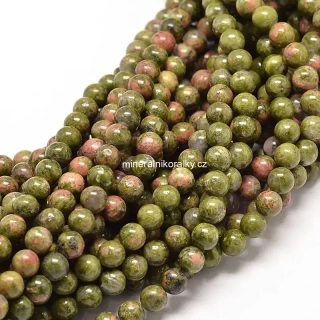 Unakit 8 mm, šňůra 38 cm (cca 45 korálků)