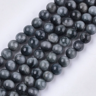 Sokolí oko, kvalita A, 8 mm, půlšňůra 18 cm (cca 23 korálků)
