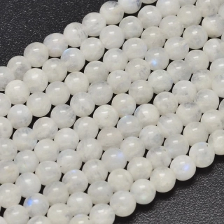 Měsíční kámen, 5,5-6 mm, šňůra 38 cm 