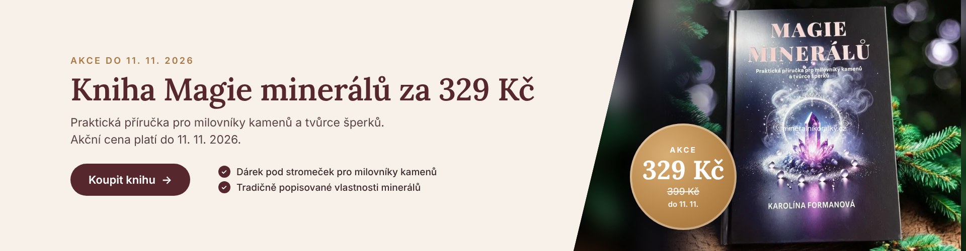 Kniha Magie minerálů za 329 Kč – akce do 11. 11. 2026