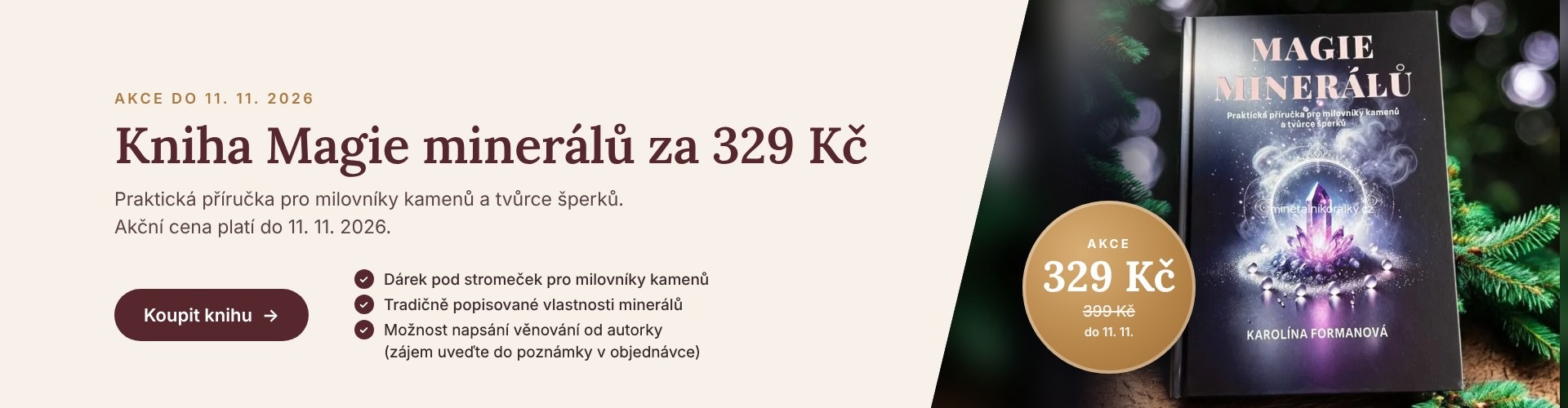 Kniha Magie minerálů za 329 Kč – akce do 11. 11. 2026
